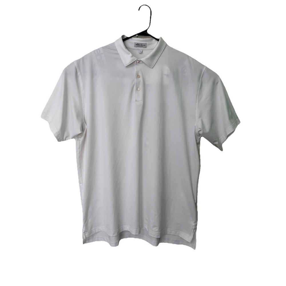 Peter Millar Summer Comfort Polo Shirt Mens XXL White Golf Embroidered Stretch